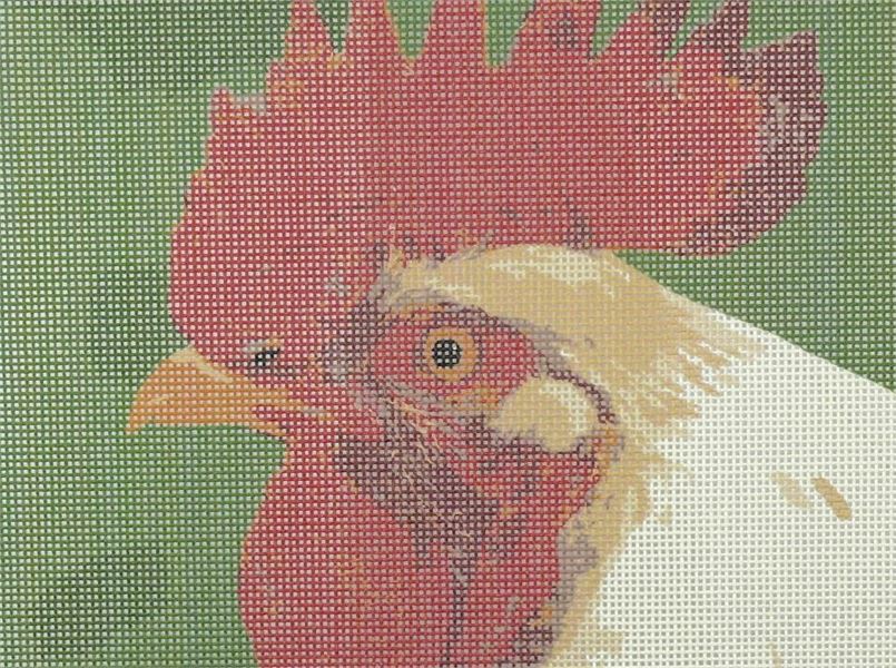 Needlepoint Canvas White Rooster