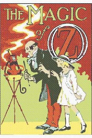 Dorothy and the Wizard practice their good magic in the Land of Oz.