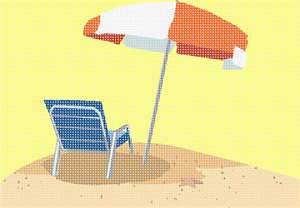 Simple enough for a beginner, this beach design is charming