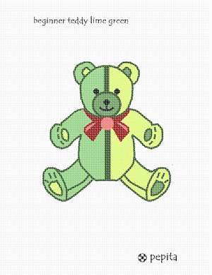 Needlepoint a teddy bear for a baby girl or boy nursery. Perfect for a baby shower or gift for the newborn.This is a unisex style.