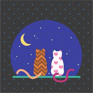 image of Cats And Moon