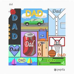 An ode to Fatherhood. Multi-sized tiles interlock to make a fine gift for Father's Day or any other occasion.