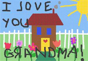 An adorable child's drawing for her favorite person in the whole wide world.