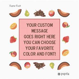 Fruit frame looks great. Perfect for your fruity message in the middle.