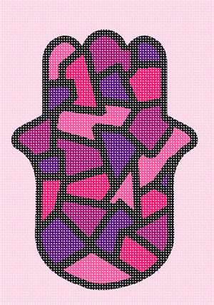 image of Hamsa Stained Glass Pinks
