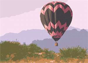 image of Hot Air Balloon Over Desert