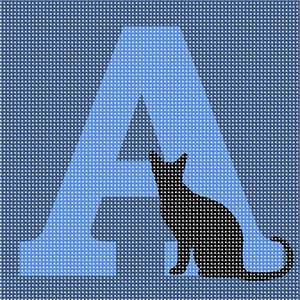 image of Letter A Black Cat