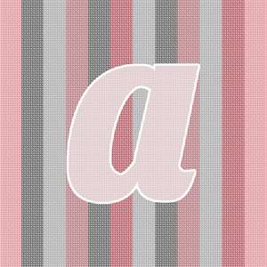 image of Letter A Rose Stripes