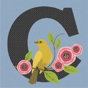 image of Letter C Bird Flowers