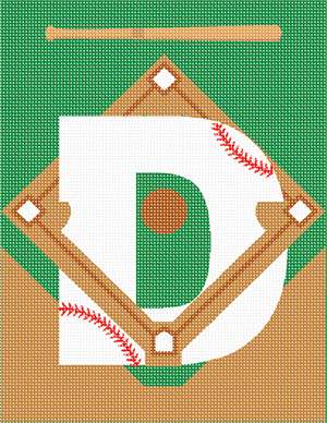 image of Letter D Baseball