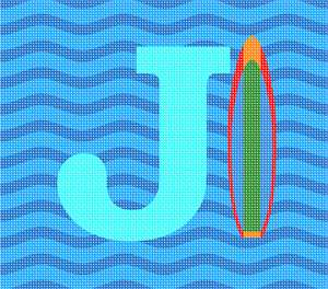image of Letter J Ride The Waves