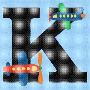 image of Letter K Airplane