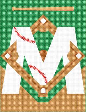 image of Letter M Baseball