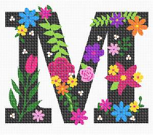 image of Letter M Primary Floral