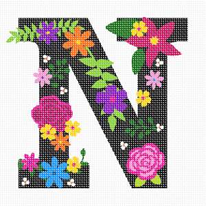 image of Letter N Primary Floral