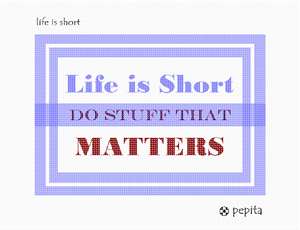 Inspirational poster asking you to "do stuff that matters."