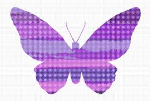 image of Ombre Butterfly Purple