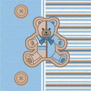 image of Striped Teddy Blue
