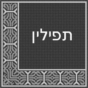 Corner flourish design in black and silver.