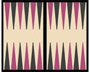 Needlepoint: Backgammon Tournament Cherry Charcoal