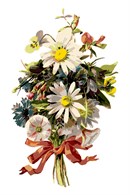 Needlepoint: Bundle Flowers Tied In Ribbon