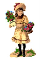 Needlepoint: Evelyn and Flowers