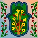 Needlepoint: Hamsa Floral