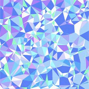 A pleasing arrangement of random triangles in different shades of blue.