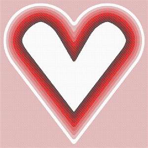 Many valentines, each successively smaller shape inset into the next.