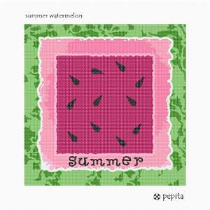 The excitement and pleasure of the summer season, captured against a watermelon background.
