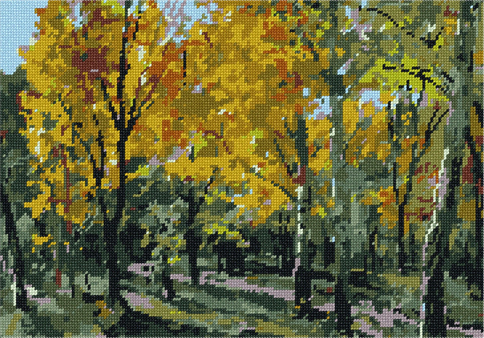 First Day Of Autumn Needlepoint Of View