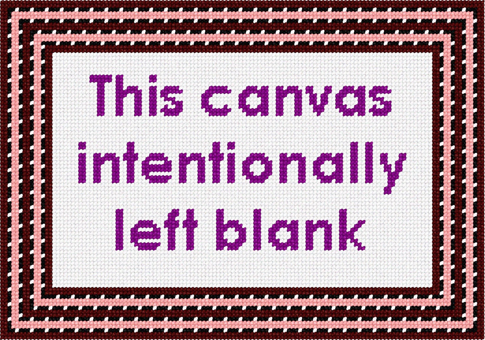 Needlepoint Canvas Intentionally Left Blank