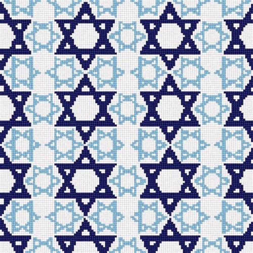 Needlepoint Canvas Jewish Star Quilt