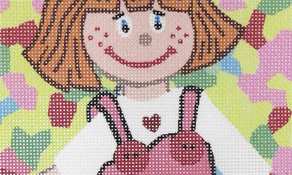 Needlepoint Canvas Happy Doll