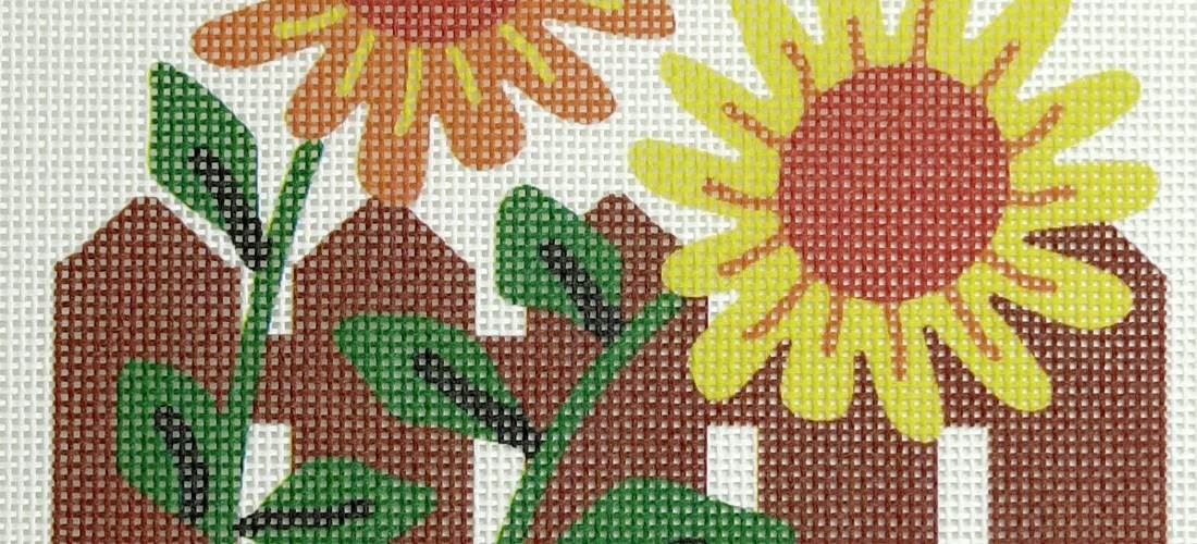 Needlepoint Canvas Sunflowers