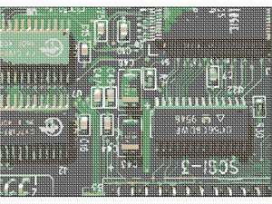 A silicone printed circuit board.