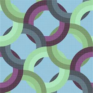 Pattern of rings in jade tones