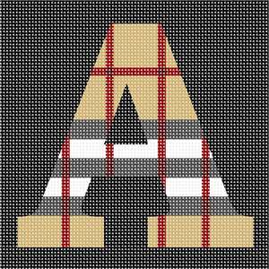 image of Letter A Camel Tartan