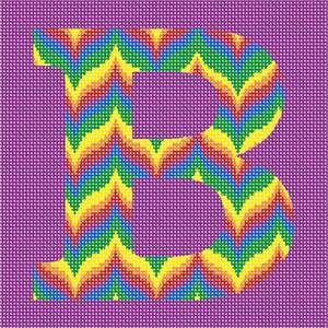 image of Letter B Bargello Lego