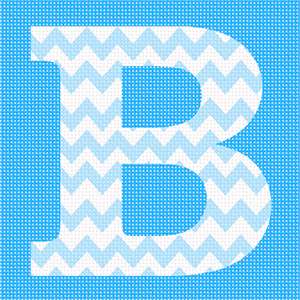 image of Letter B Blue Chevron