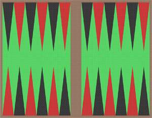 image of Backgammon Red Black Green