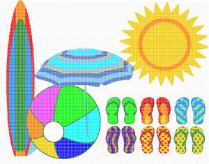 Fun in the sun! Needlepoint this on your next visit to the beach