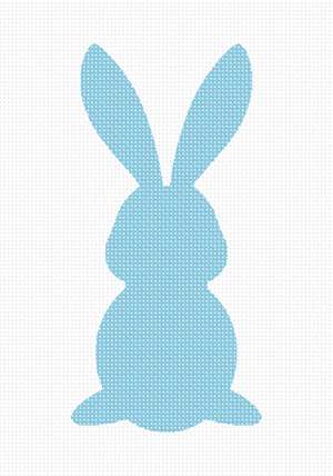 image of Beginner Bunny Rabbit Blue Pom Pom Tail