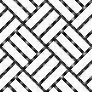 Black and white tiles on a diagonal