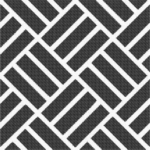 Black and white tiles on a diagonal