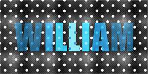 image of Blue Name In Polka Dots