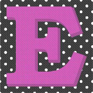 image of Bold Polka Dot Letter E
