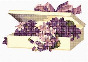 image of Box Purple Flowers
