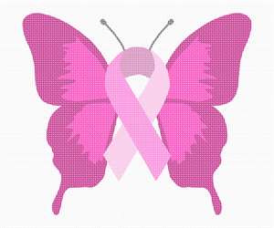 image of Butterfly Breast Cancer Ribbon