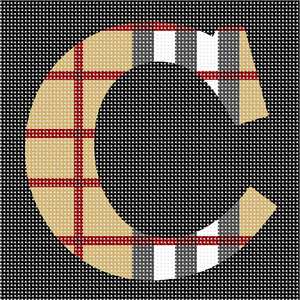 image of Letter C Camel Tartan